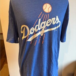 Fanatics Navy Blue LA Dodgers Tee with White Logo